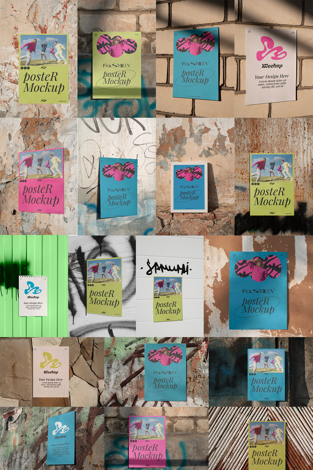 19 outdoor wall posters display PSD &mdash; preview 6