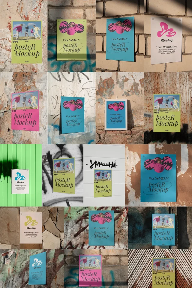 19 outdoor wall posters display PSD &mdash; preview 6