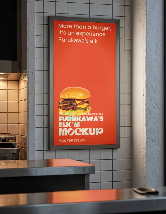 Fast food hamburger brand packaging Mockup &mdash; preview 4