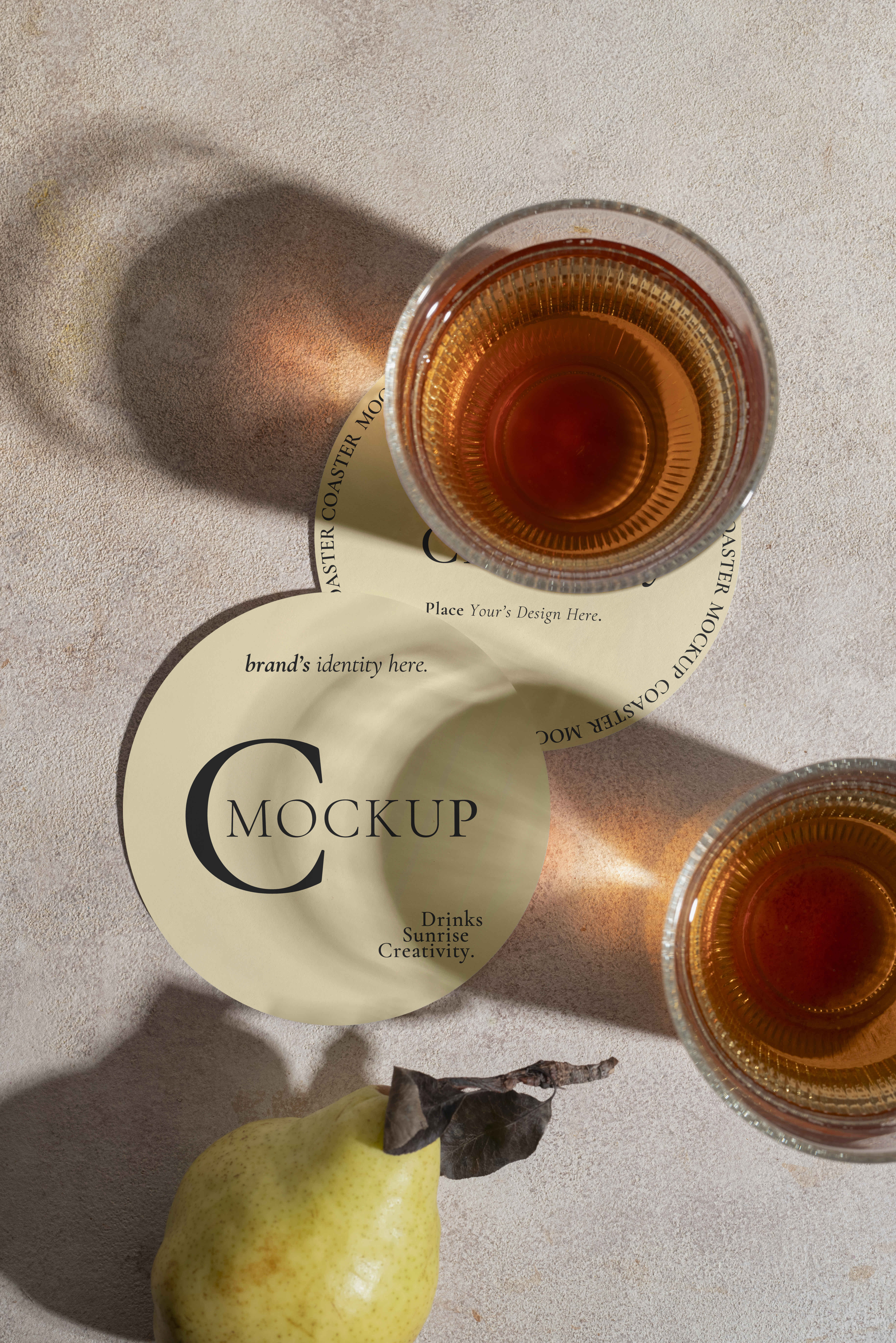 17 Drink Coaster Mockup