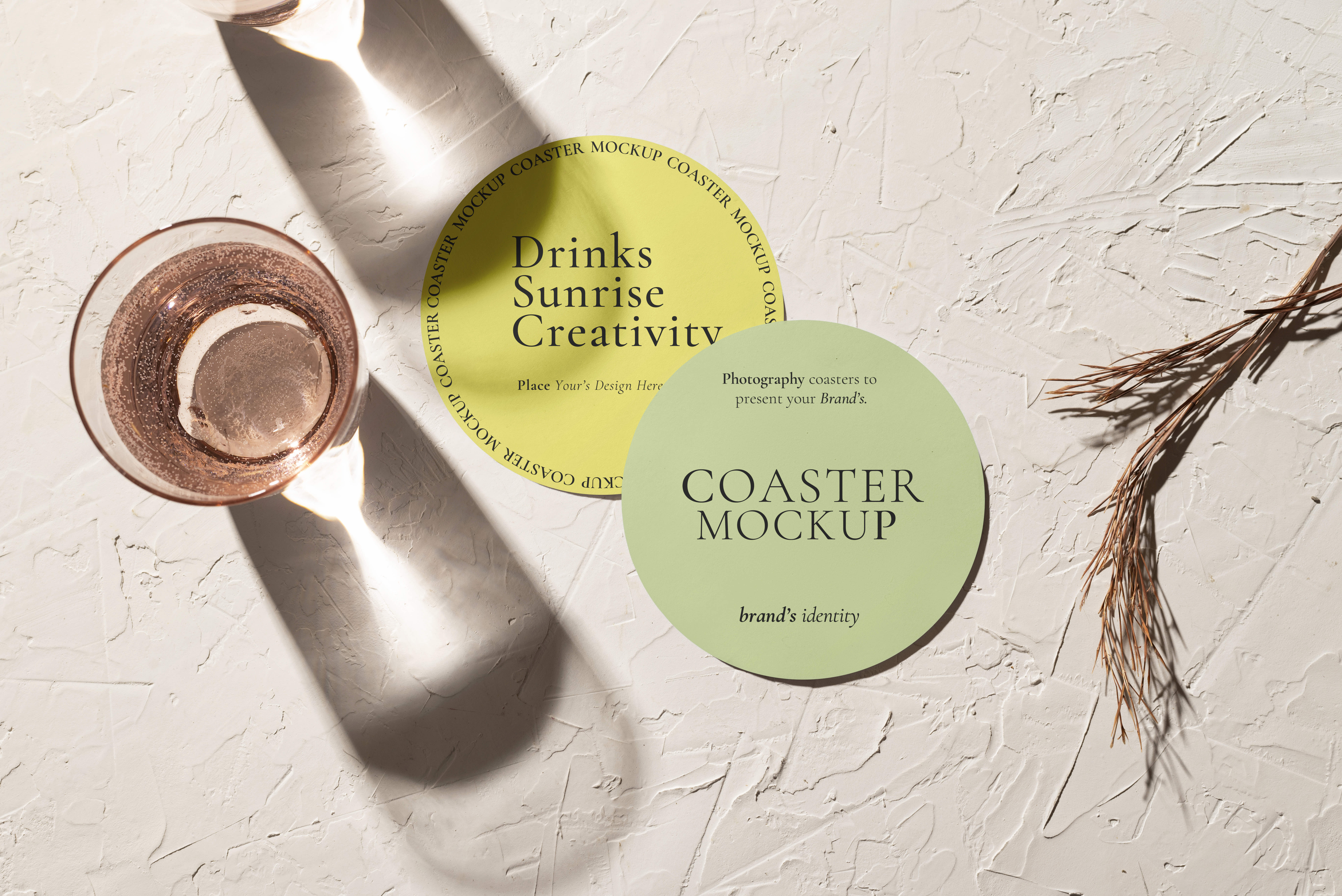 17 Drink Coaster Mockup &mdash; preview 12