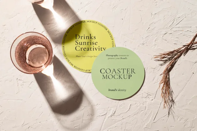 17 Drink Coaster Mockup &mdash; preview 12