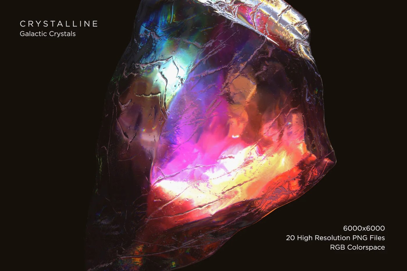 20 Refracted colorful raw stone gemstone preview 3