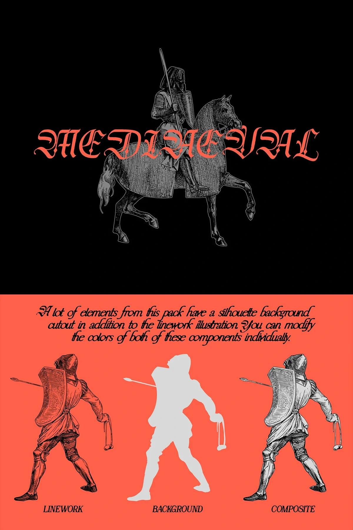 Medieval knight Decoration Pack &mdash; preview 2