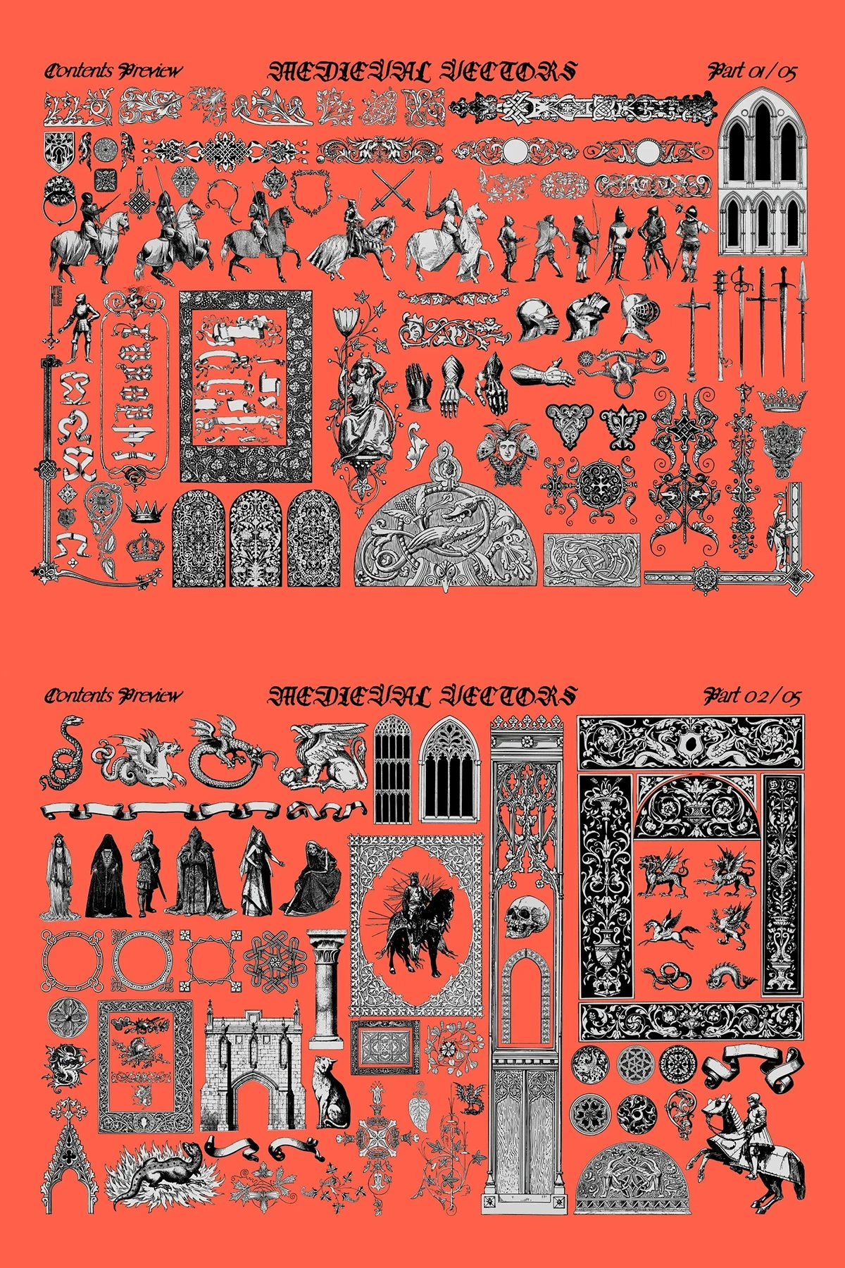Medieval knight Decoration Pack &mdash; preview 4