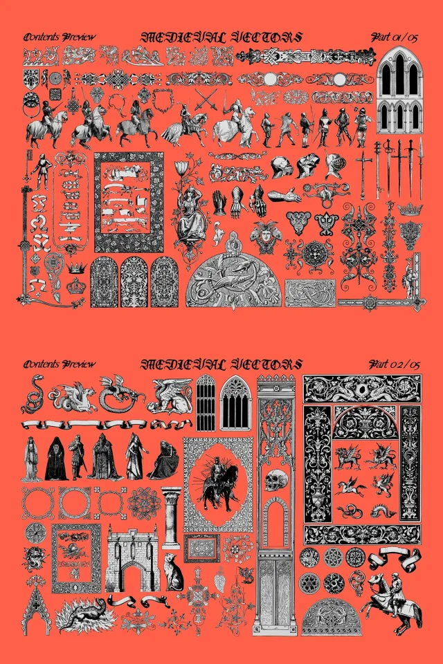 Medieval knight Decoration Pack &mdash; preview 4