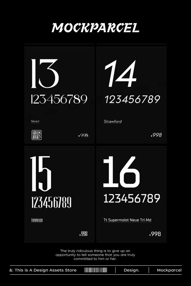 24 number fonts &mdash; preview 4