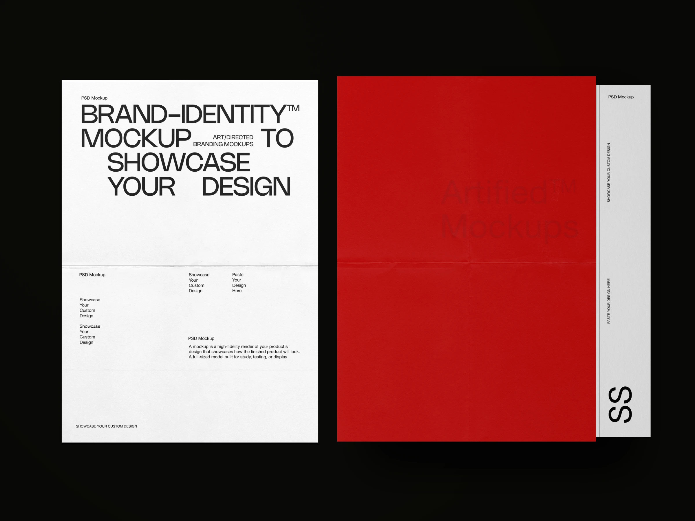 Red minimalist luxury premium office brand VI set preview 5