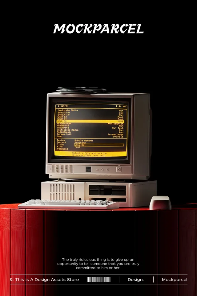 Retro noisy computer screen display
