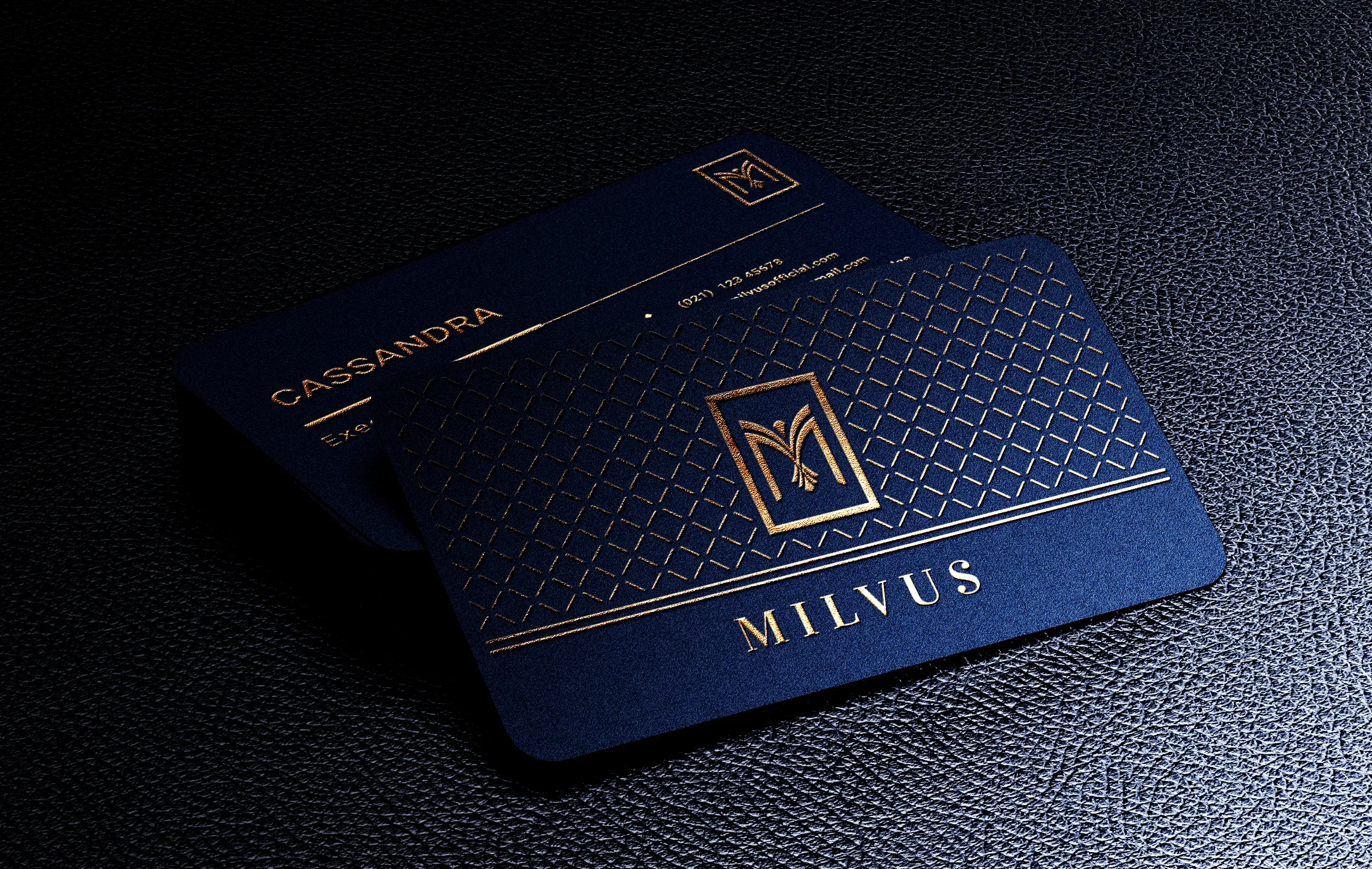 12 Luxury Gold Foil Embossed Business Card Mockups PSD &mdash; preview 6