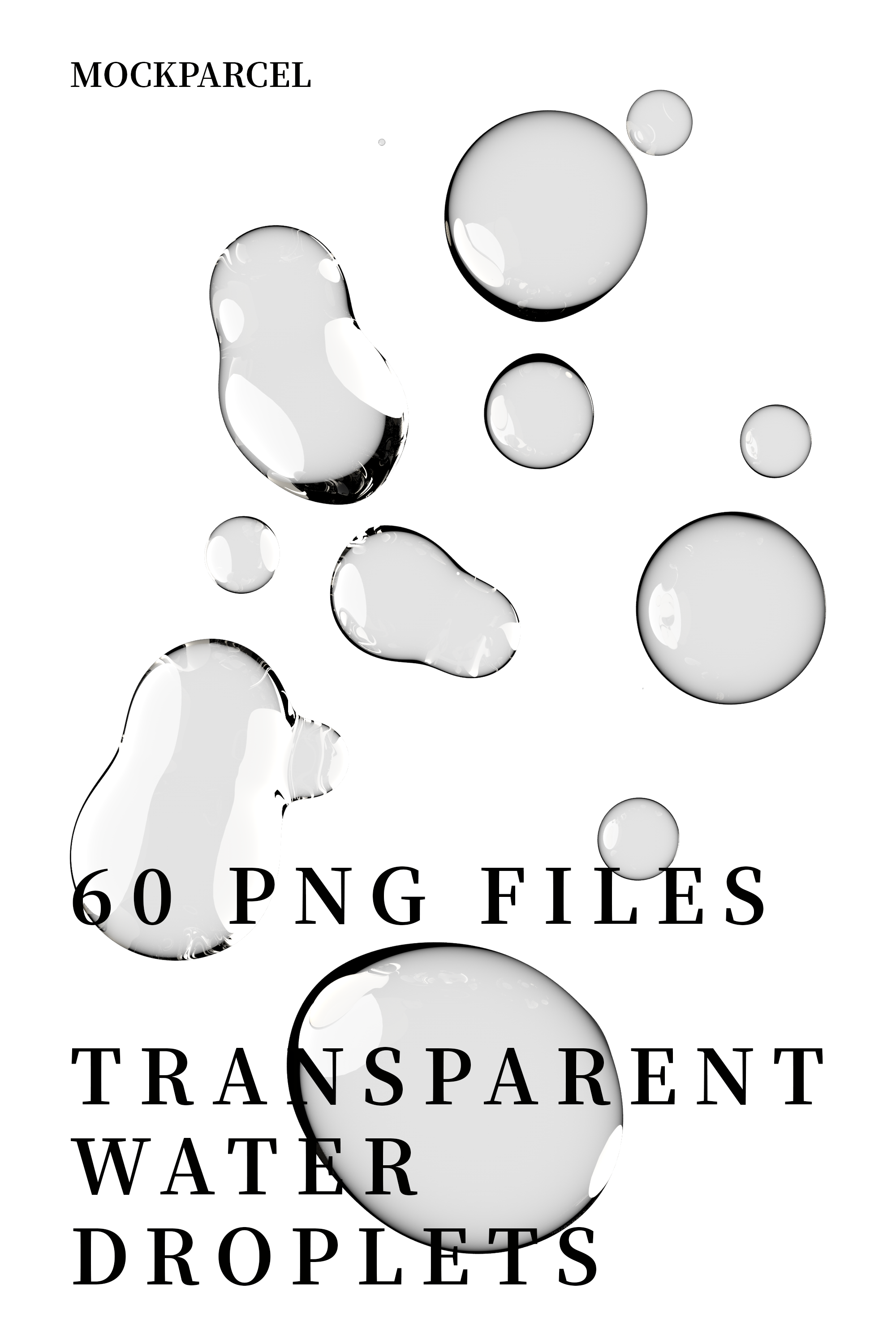 Transparent water droplets preview 1