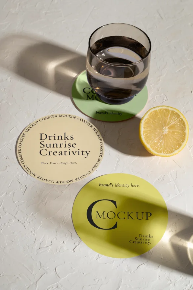17 Drink Coaster Mockup &mdash; preview 5