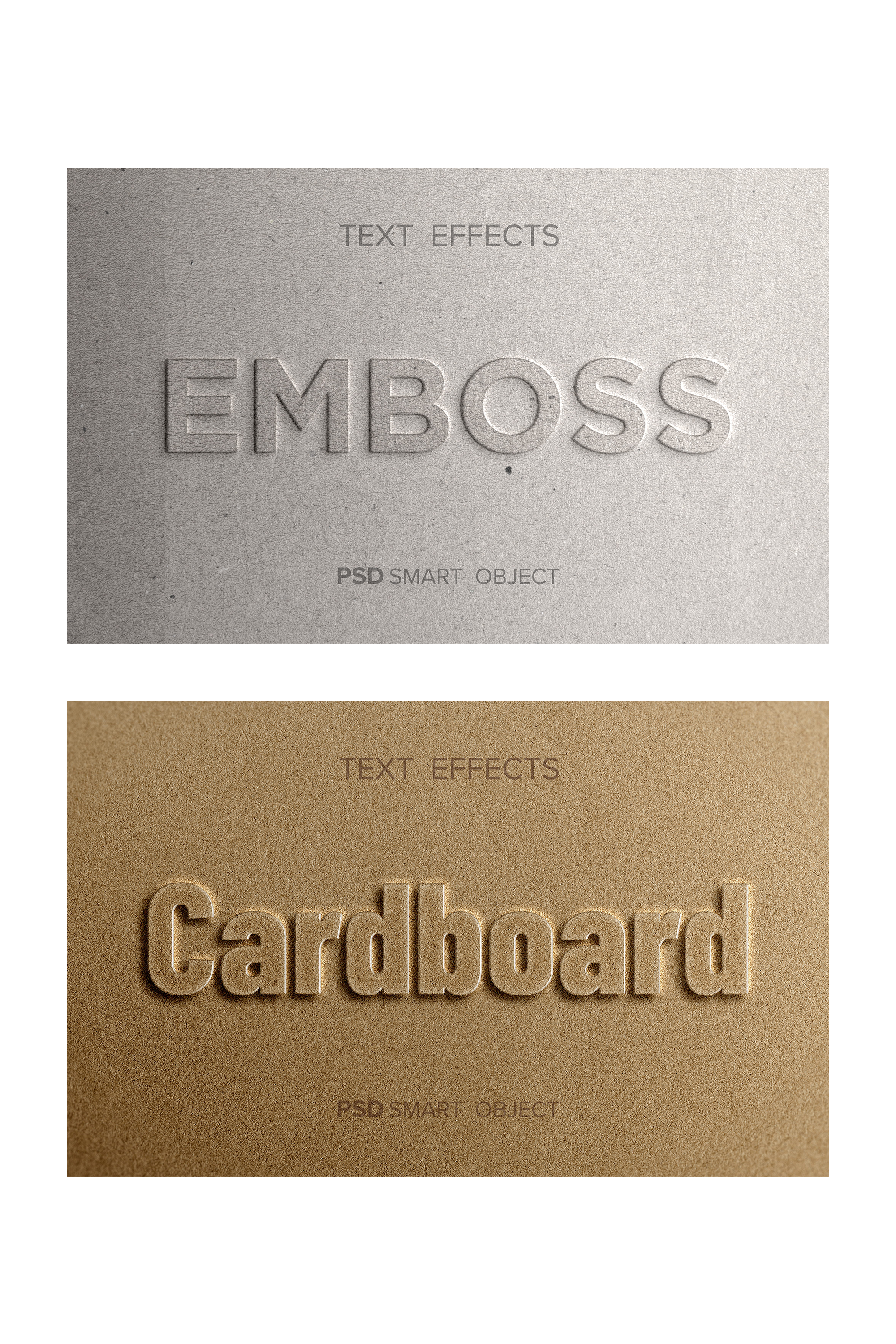 45 Font embossed printing texture effect preview 2
