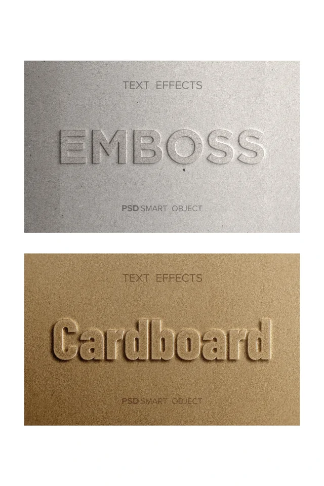 45 Font embossed printing texture effect preview 2