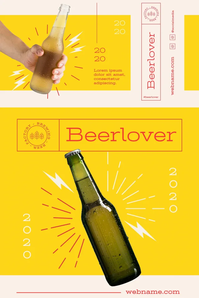 10 Soda beer & beverages Poster template &mdash; preview 2