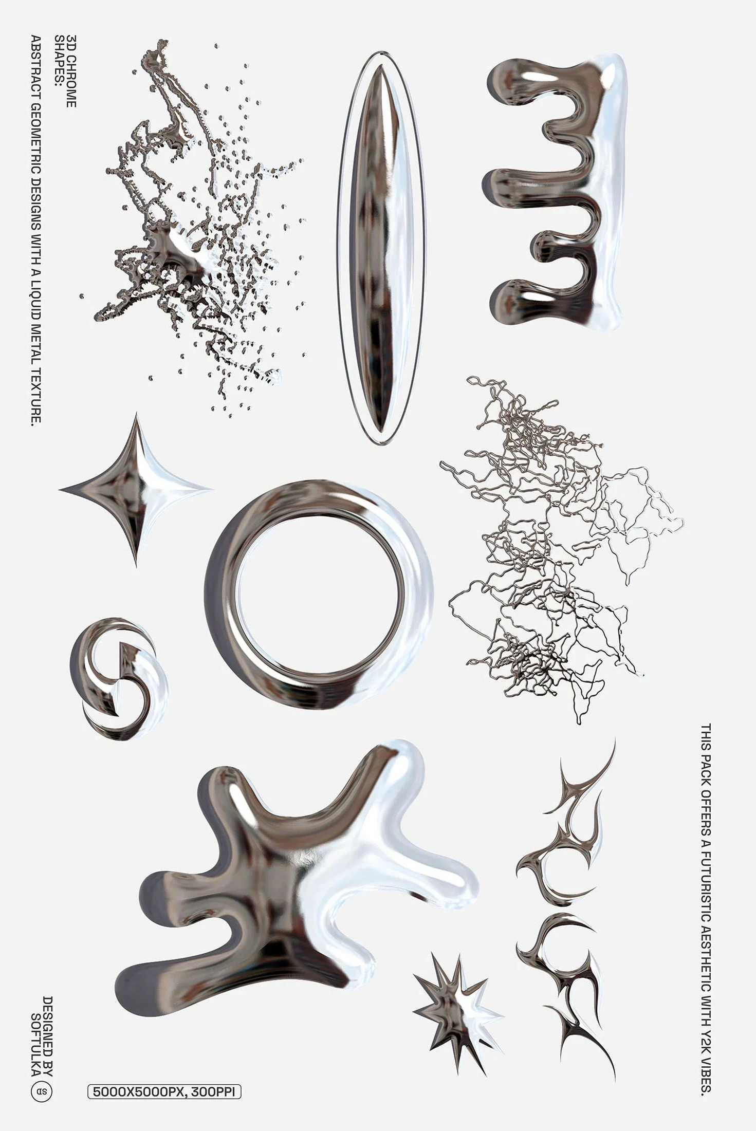 313 Abstract chrome-plated visual element icon &mdash; preview 5