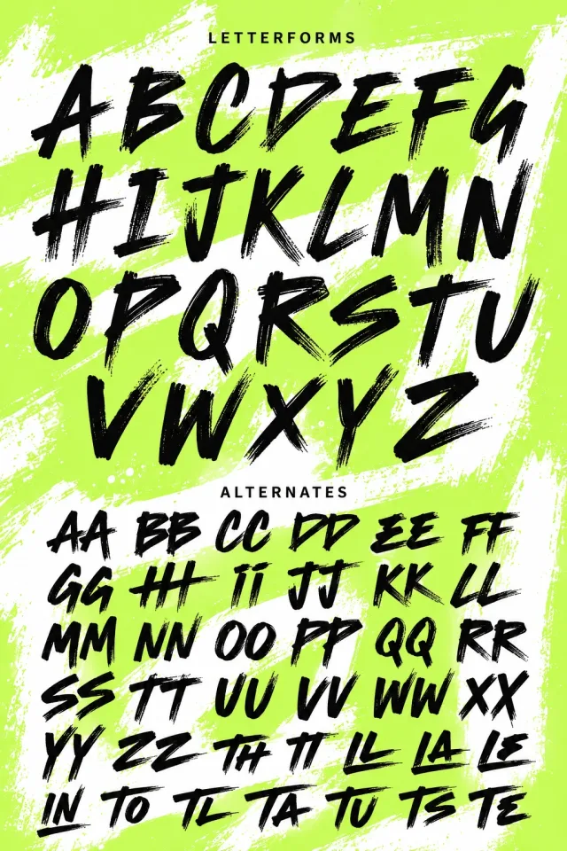 Graffiti marker pen fonts &mdash; preview 3