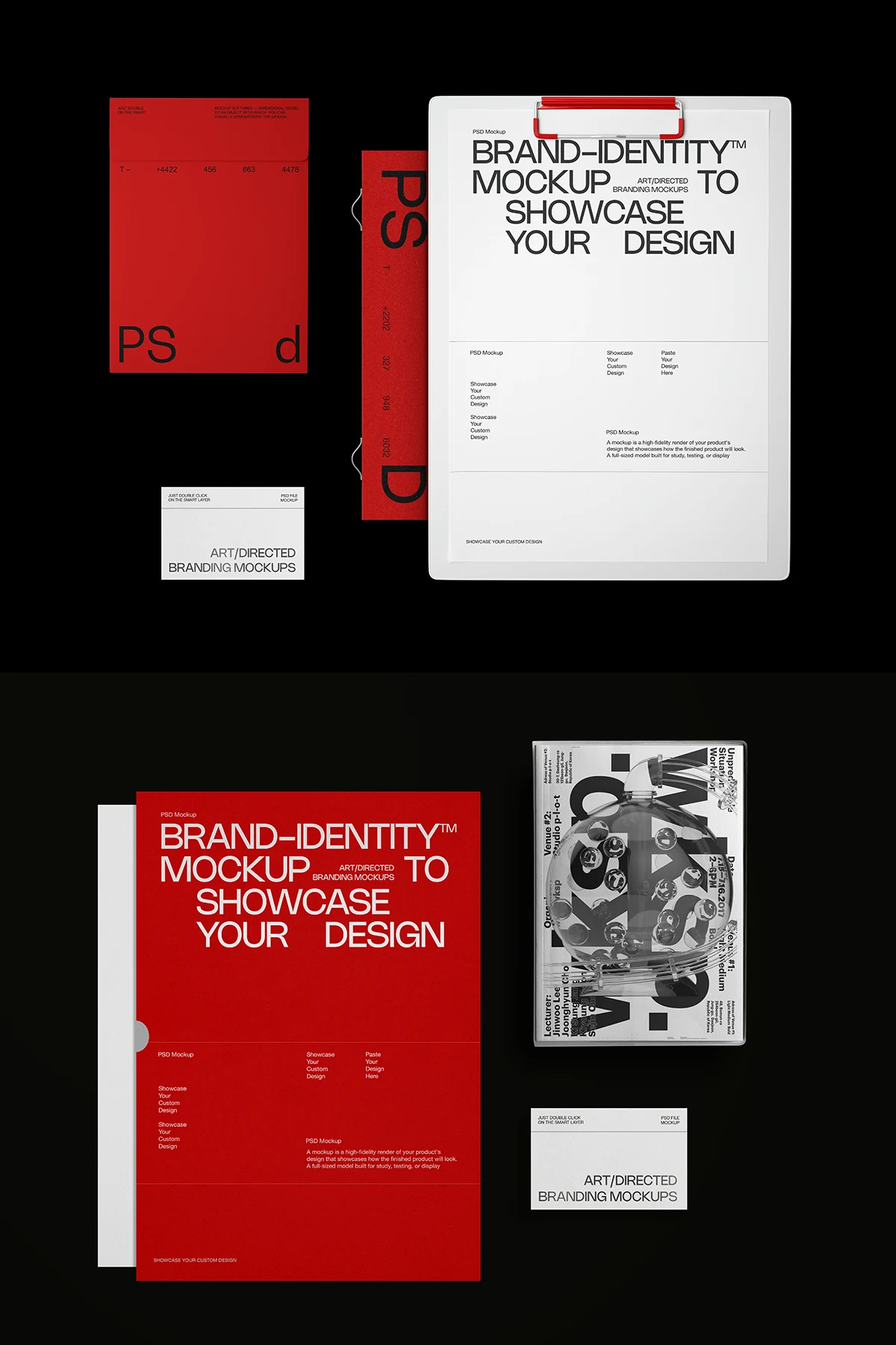 Red minimalist luxury premium office brand VI set &mdash; preview 2