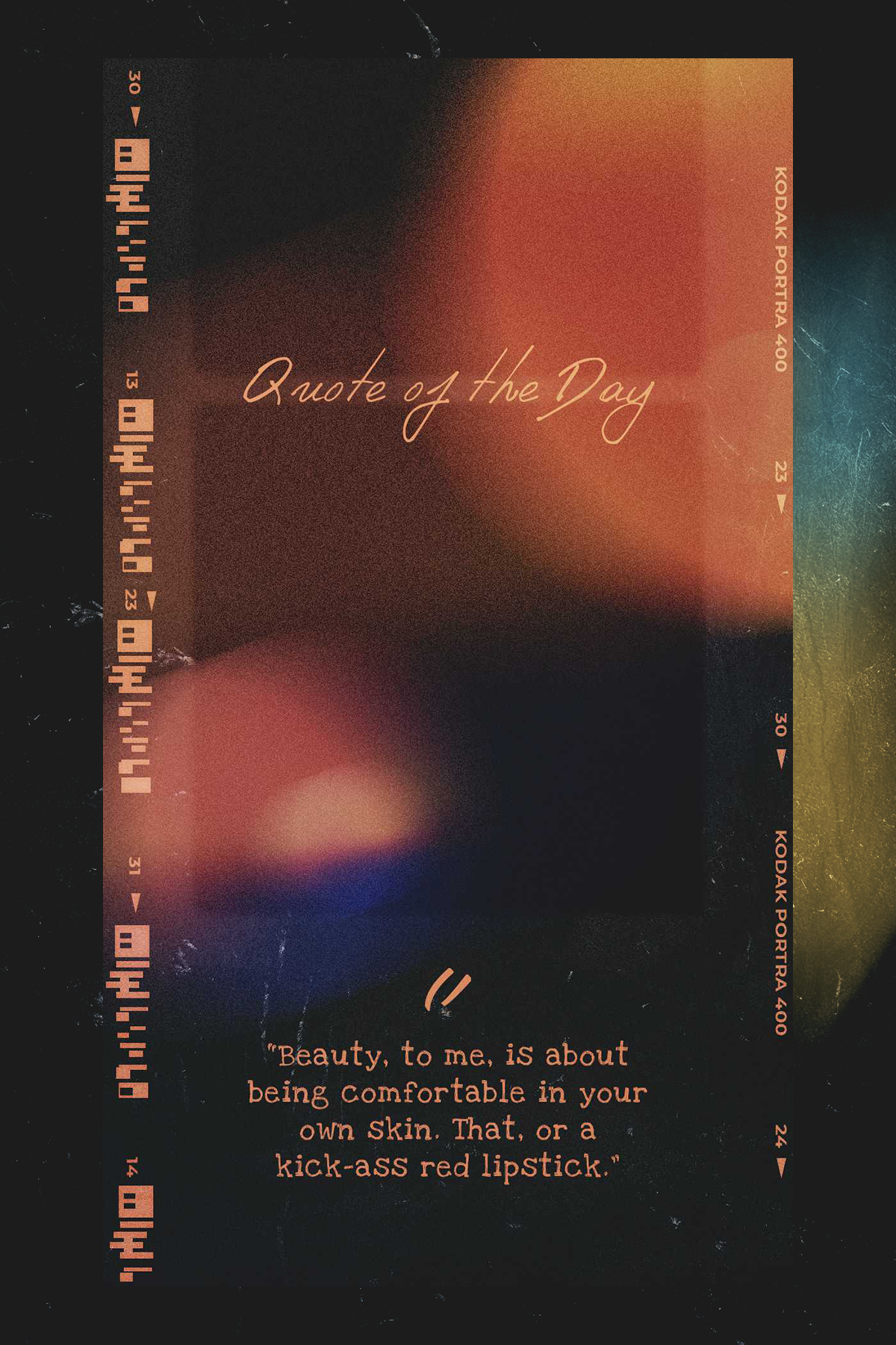 Trendy retro light-leaking film photo templates