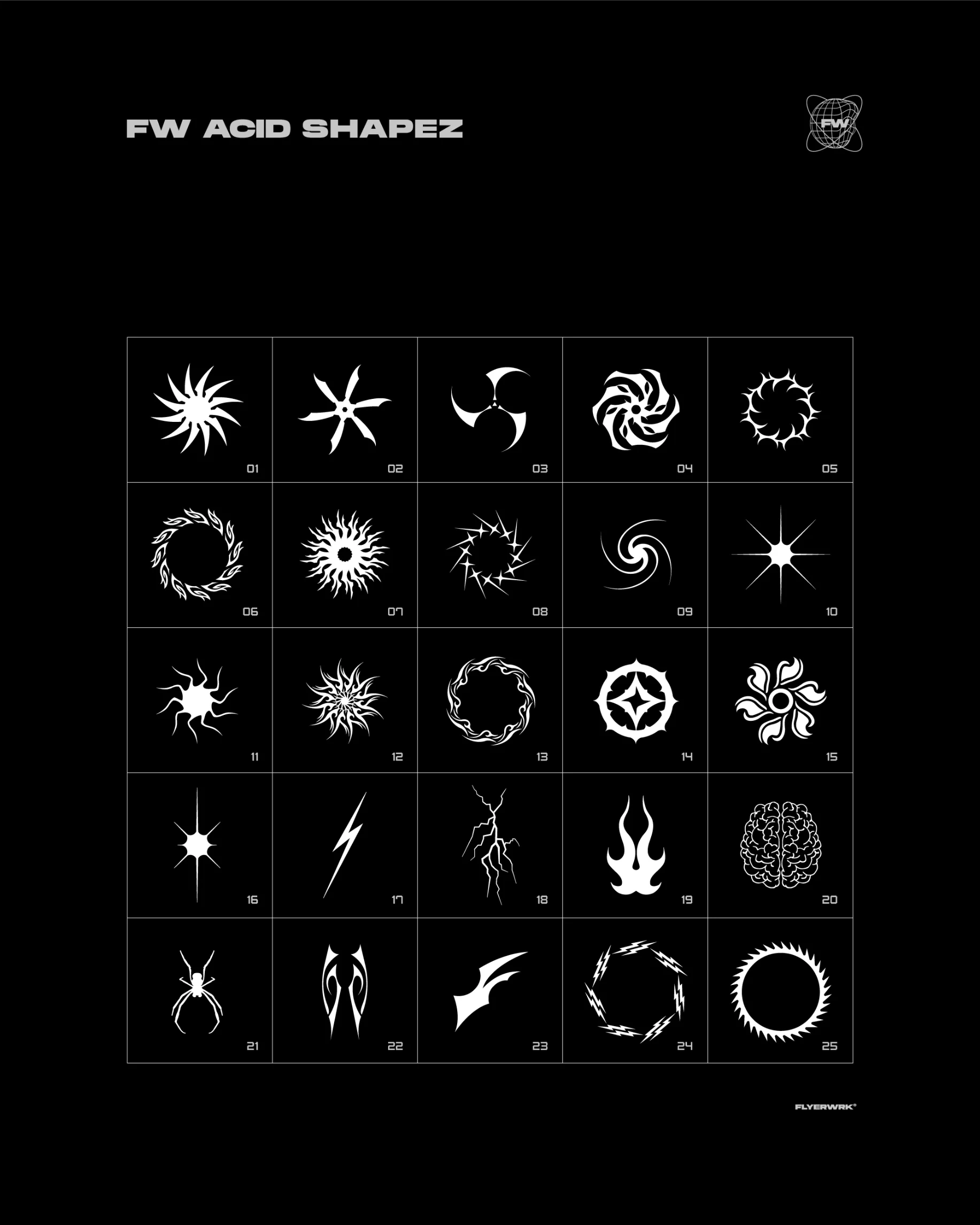 24 Acid Shapes Icon