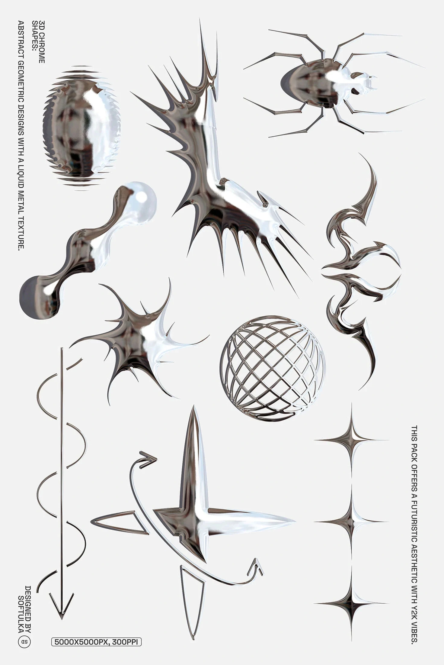 313 Abstract chrome-plated visual element icon &mdash; preview 2
