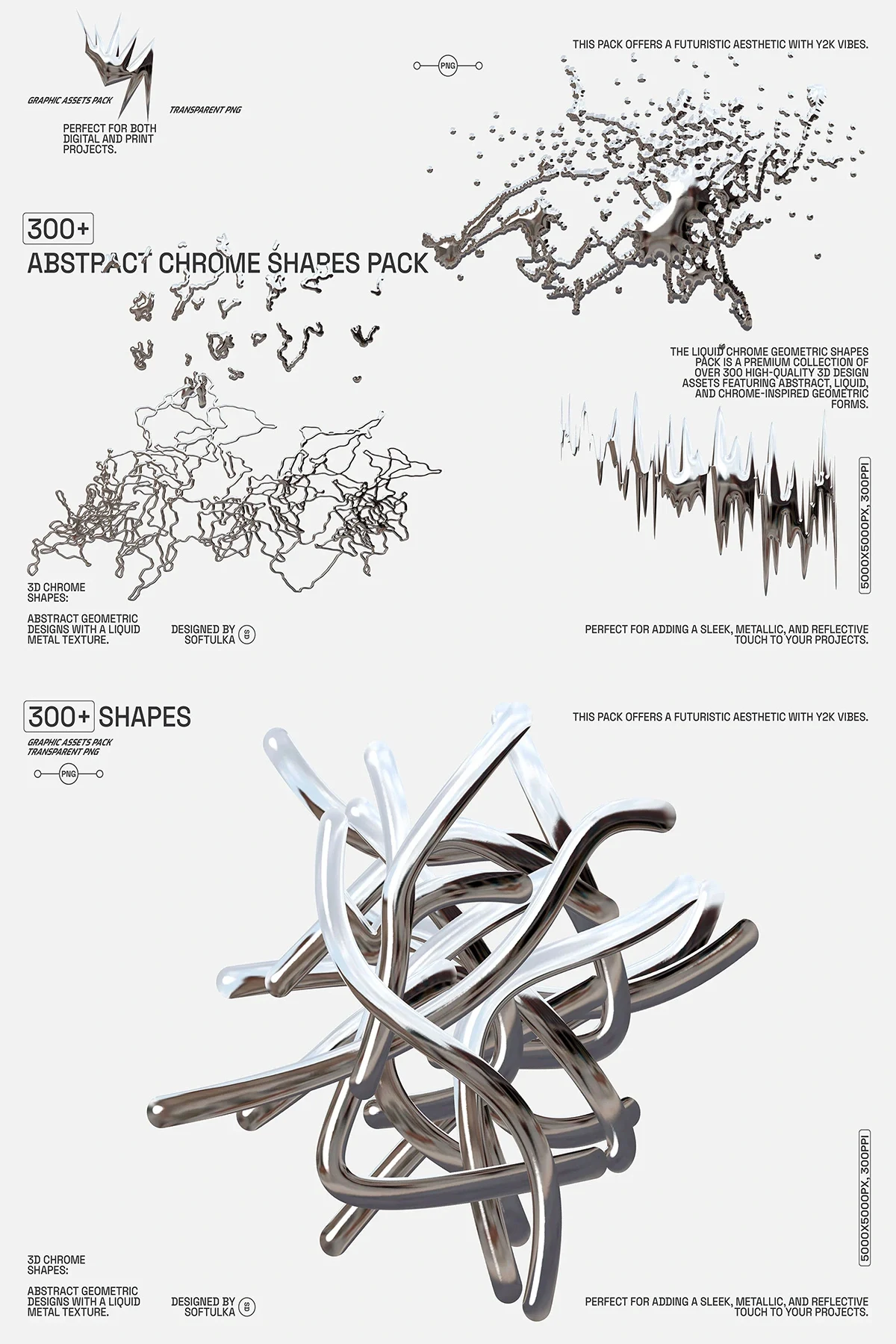 313 Abstract chrome-plated visual element icon