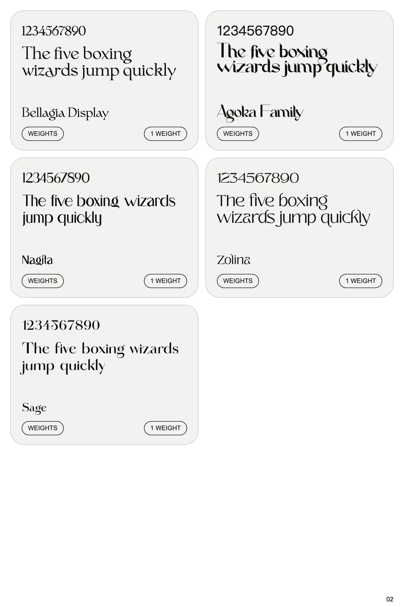 12 Selected English serif fonts font preview 02