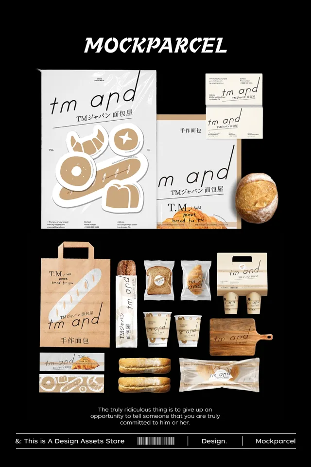Bread coffee and catering packaging storefront signs