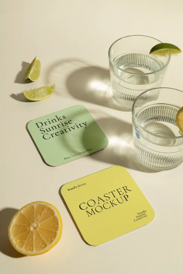17 Drink Coaster Mockup &mdash; preview 2