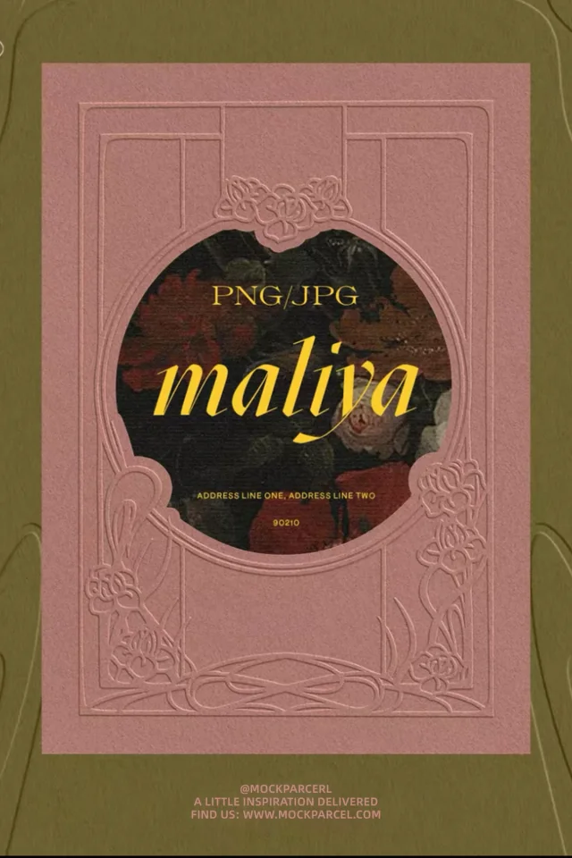 Art Nouveau style paper texture border