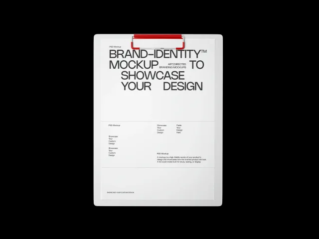 Red minimalist luxury premium office brand VI set &mdash; preview 7