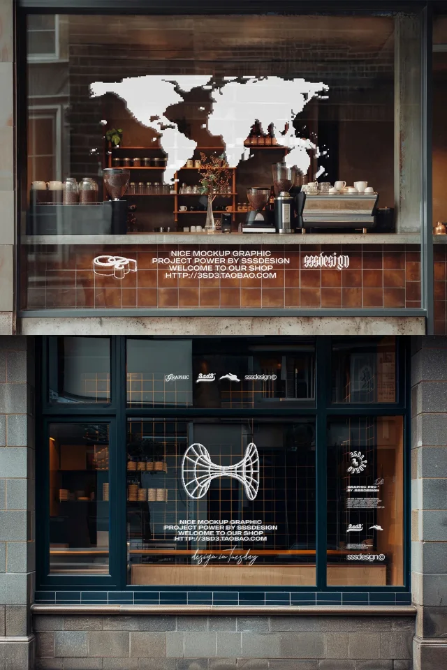 12 Cafe shop Window Storefront &mdash; preview 6