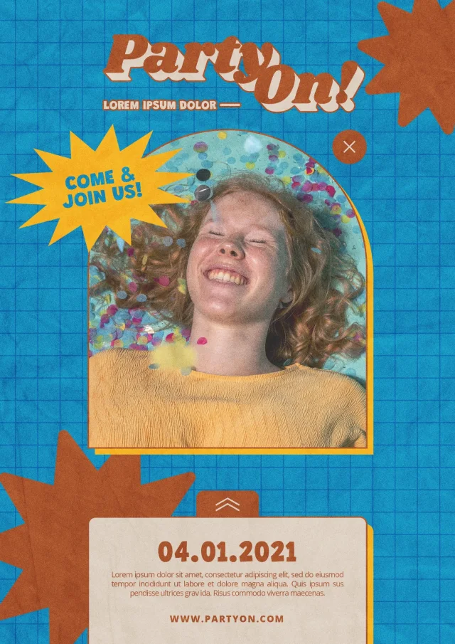 11 American retro promotional party posters &mdash; preview 3