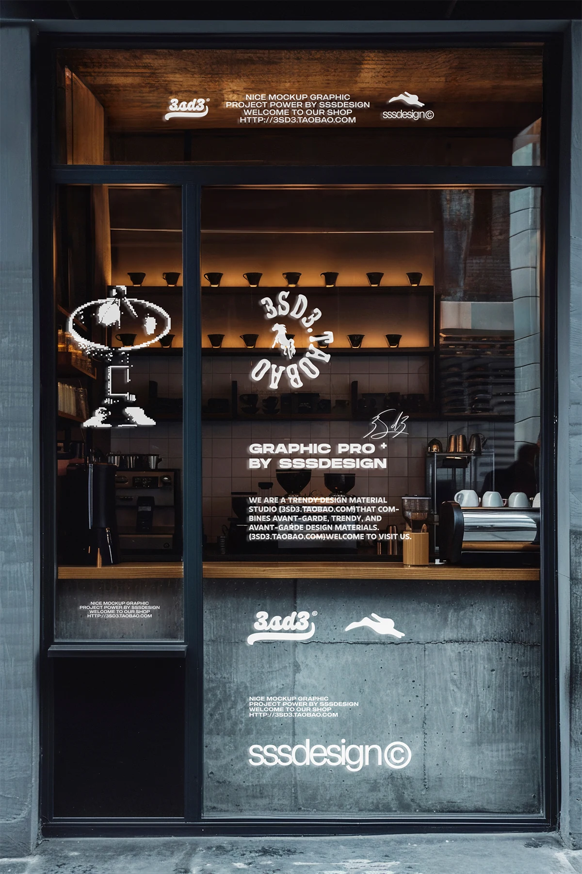 12 Cafe shop Window Storefront
