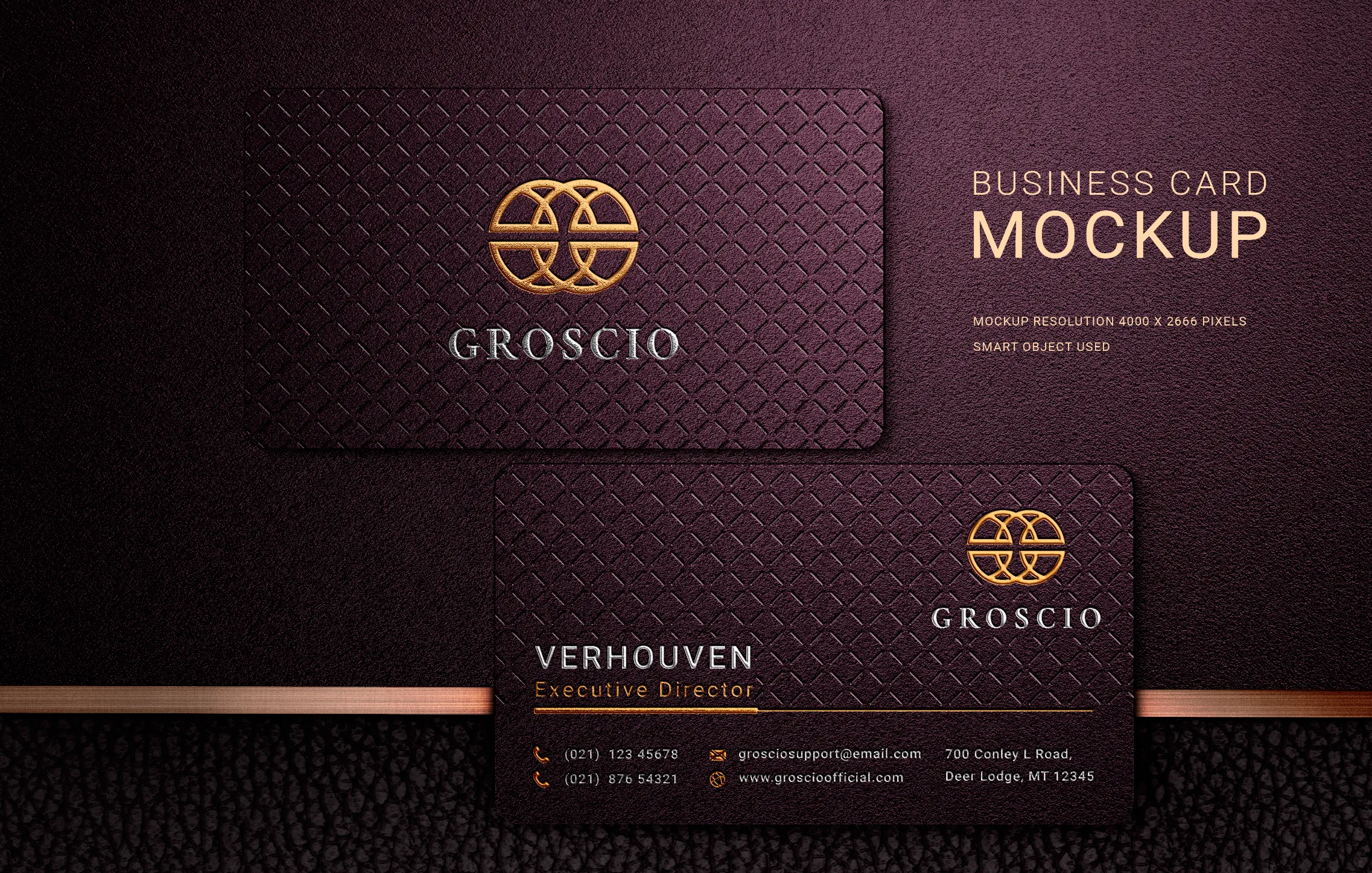 12 Luxury Gold Foil Embossed Business Card Mockups PSD &mdash; preview 8