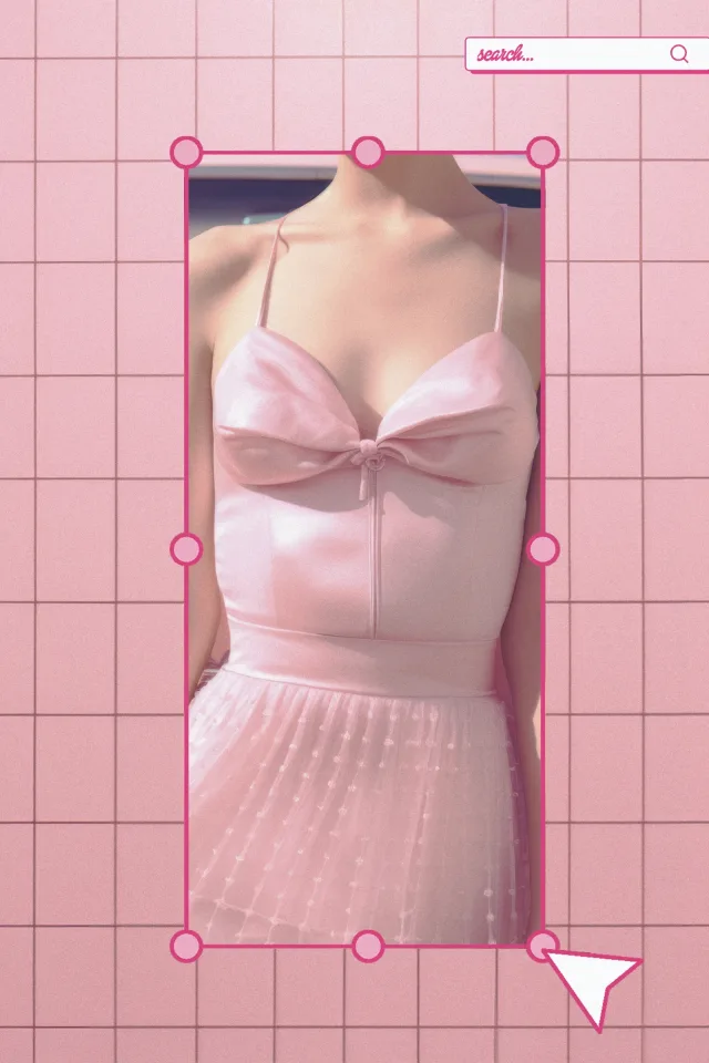Barbie pink element font poster background texture Y2K preview 01