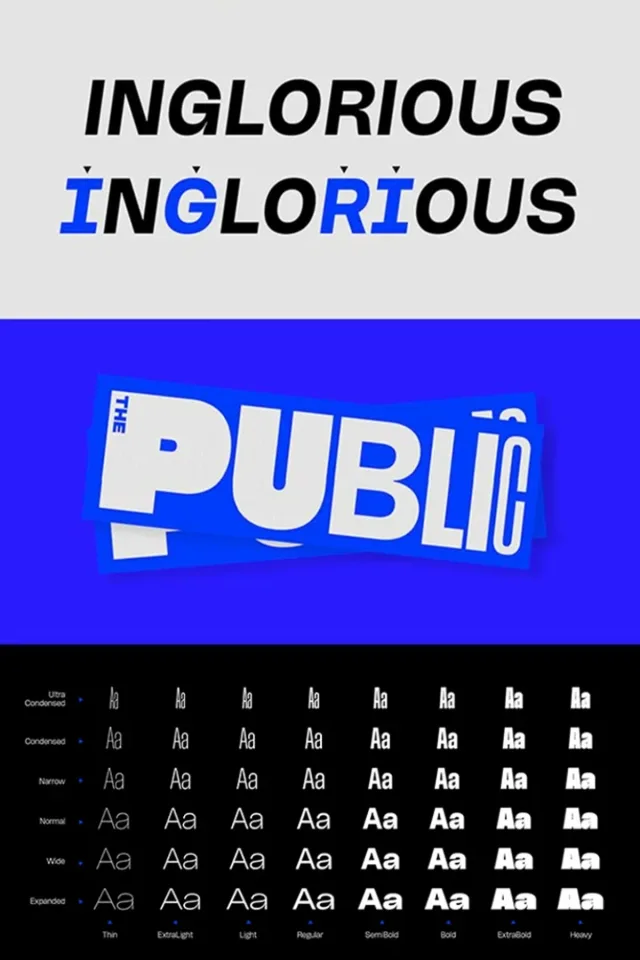 Groteske sans-serif English font