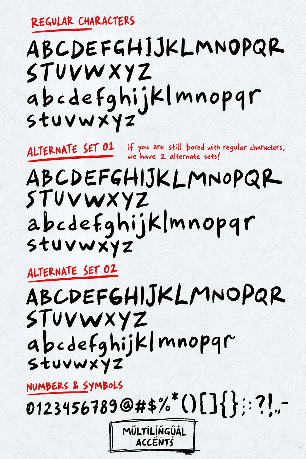 19 Script markers Children's real handwriting &mdash; preview 4