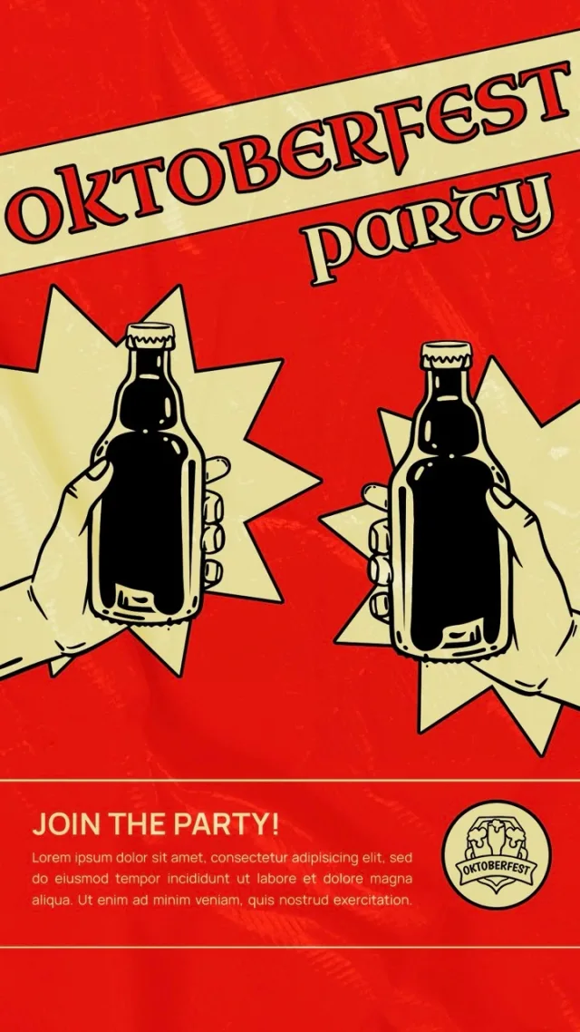 11 Retro-style beer and wine illustration poster