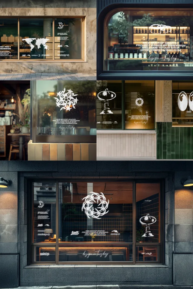 12 Cafe shop Window Storefront &mdash; preview 5