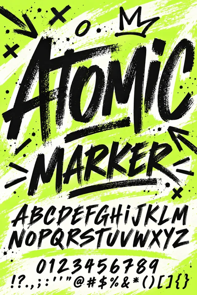 Graffiti marker pen fonts