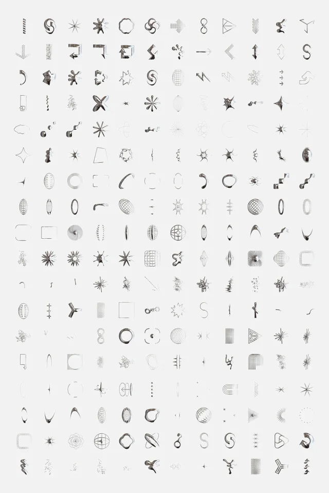 313 Abstract chrome-plated visual element icon &mdash; preview 6